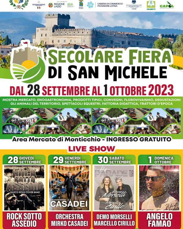 Alloggio Gladiolo Guest House Latina Scalo - Fiera Secolare di San Michele - Sermoneta - 2023 - Locandina