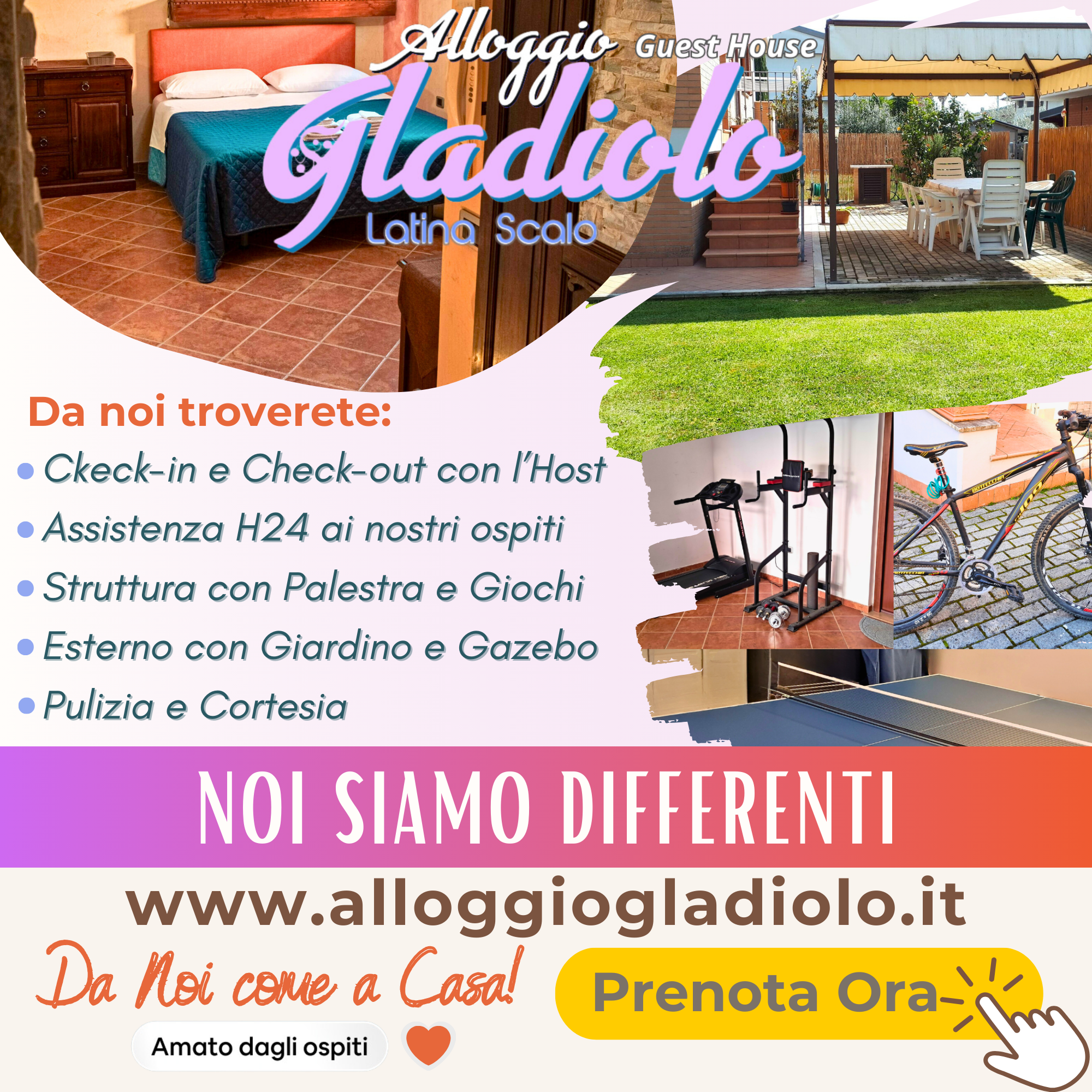 Alloggio Gladiolo Guest House - Latina Scalo - Noi siamo differenti