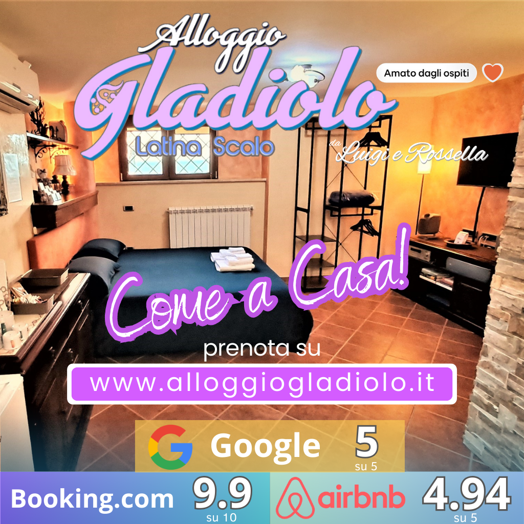 Alloggio Gladiolo - Latina Scalo - copertina - gennaio 2024 1024x1024px new
